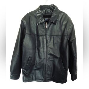 NWOT Genuine Leather Jacket, Size Large, Black